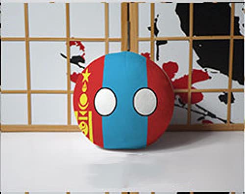 Anime Polandball Puppe Plüschtiere, Kurz Gefüllte Countryball Plüschpuppe, Länder Nationalball Spanien Österreich Mexiko Kissen, Weihnachtsgeburtstagsgeschenke, 20 cm Mongolei