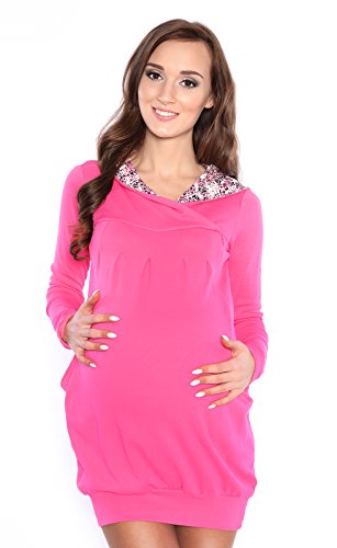 Mija - Umstandsmode / - 2 in1 Stillpullover & Umstandspullover Stilltop 7102A (S/M, Rosa)