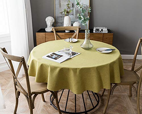 Naturer Tischdecke Uni Design rund 180 cm in Grün Gartentisch Tischschutz