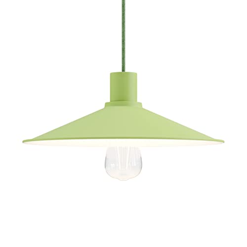 Lampenschirm Swing aus lackiertem Metall mit E27 Anschluss - Zartes Grün