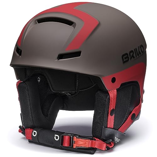 Briko Unisex – Erwachsene Helm Helmet, Matt Dorado Brown-Monza Red, XL