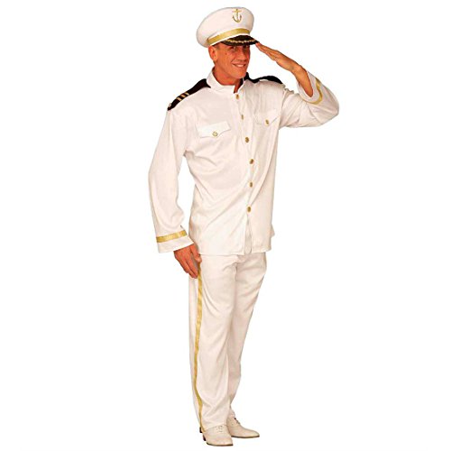 Amakando Kapitänskostüm Herren Marine Offizier Kostüm XL (54) Kapitän Herrenkostüm Fasching Captain Faschingskostüm Navy Offizierkostüm Seemann Karnevalskostüm Uniform Mottoparty Verkleidung Karneval