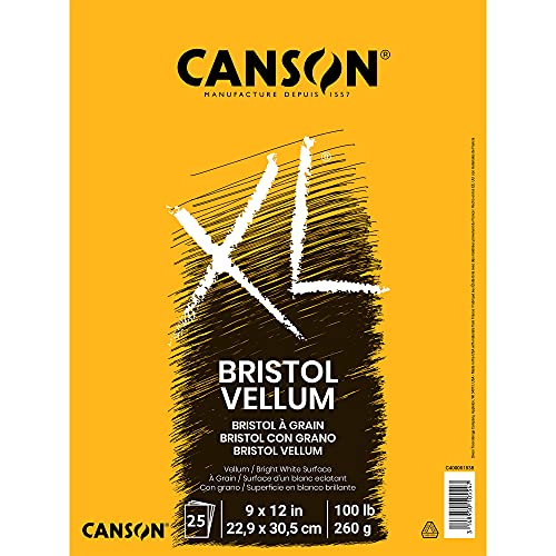Canson Bristol-Papierblöcke, Papier, gelb, 9x12