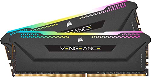 Corsair Vengeance RGB PRO SL 64GB (2x32GB) DDR4 3600MHz C18 Illuminated Desktop Memory Kit (10 individuell adressierbare RGB-LEDs, optimiert für Bandbreite und Reaktionszeiten) schwarz