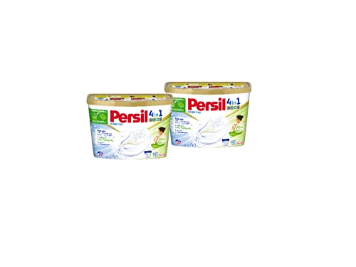 Persil Sensitive 4in1 DISCS Vollwaschmittel 32 WL (2 x 16 Waschladungen), Waschmittel für Allergiker & Babys, mit beruhigender Aloe vera für sensible Haut, effektiv von 20 °C bis 95 °C