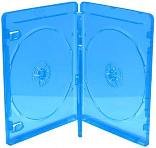MediaRange 30 Stück - BD 3-Disc Hüllen 14 mm für je 3 Blu-ray/DVD/CD - blau/transparent