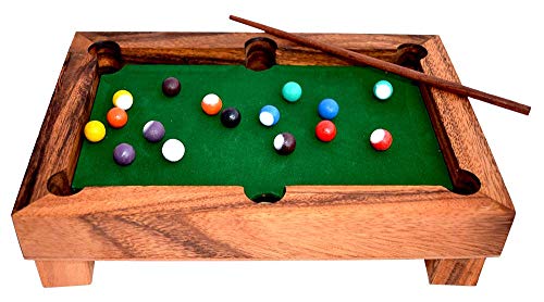 Billardtisch Mini Pool Spiel Billard für das Büro Knobelholz Unterhaltungsspiel Holzspiel Geduldspiel Knobelspiel