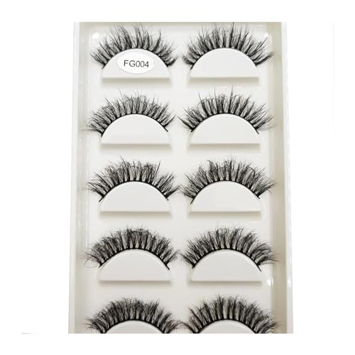 FULIMEI 16 Stil 5 0/100 Paar dicke Wimpern natürliche falsche Wimpern weiche gefälschte Wimpern Wispy Make-up Faux (Color : 5 Pairs FG004, Size : 50 Boxes 250 Pairs)
