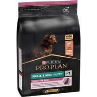 Pro Plan Dog Small and Mini Puppy Sensitive Skin, Reich an Lachs, Trockenfutter Beutel, 3 kg