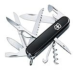 Victorinox Schweizer Taschenmesser Huntsman, Swiss Army Knife, Multitool, 15 Funktionen, Klinge, Korkenzieher, Dosenöffner