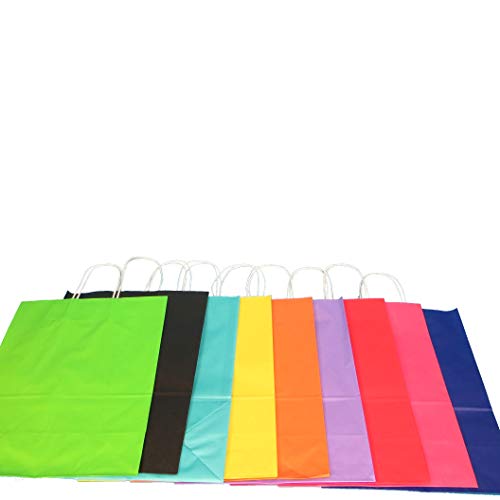 Pro DP 250-350 Papiertragetaschen Papiertüten Einkaufstüten farbig bunt mit Kordel Henkel 9 5 Größen zur Auswahl (32+17x44cm, Rot)
