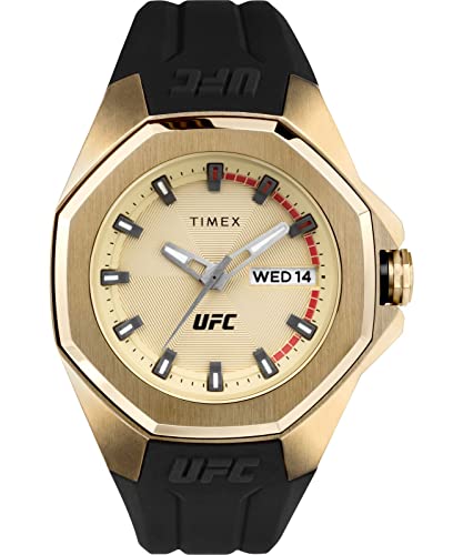 Timex UFC Pro TW2V57100 Armbanduhr mit Kunstharz, 45 mm, Gold