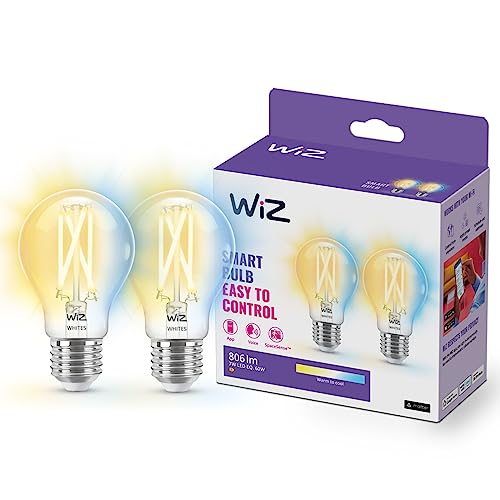 WiZ LED Smart Leuchtmittel in Transparent E27 A60 7W 806lm 2er-Pack
