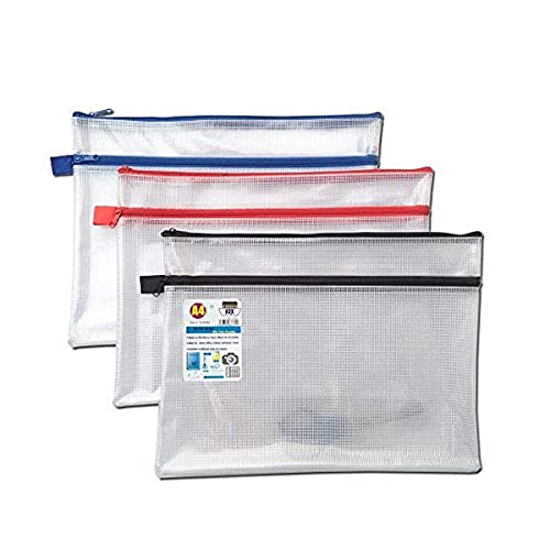 12 x A4 + Twin Pocket Tuff Tasche Schule Wasserdicht Storage stark Federmappe mit Zip Wallet (360 x 260 mm)