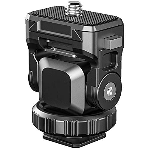 HAFOKO Einstellbar Kamera Monitor Montieren mit Schnell Veröffentlichung 1/4" 360°Pfanne und 180°Neigung Monitor Montieren für Universelle 5"/7" Kamera Monitor (Belastung Kapazität 1,2 kg)