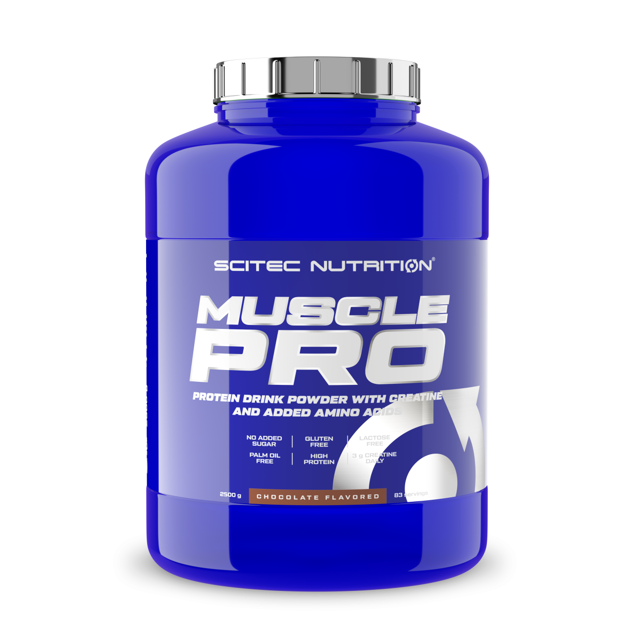 Scitec Nutrition Muscle Pro, Aromatisiertes Eiweiß Getränkepulver mit mehreren Proteinquellen, Kreatin, mit zugesetzten Aminosäuren, 2.5 kg, Erdbeerjoghurt