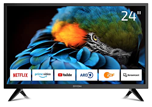 DYON Smart 24 XT 60 cm (24 Zoll) Fernseher (HD Smart TV, HD Triple Tuner (DVB-C/-S2/-T2), Prime Video, Netflix & HbbTV) [Modelljahr 2020]