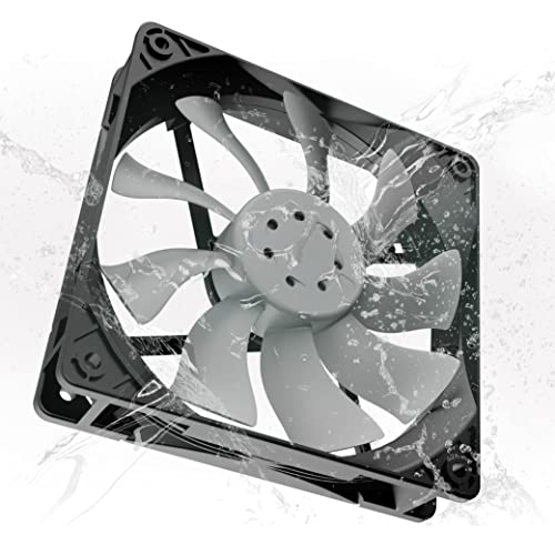 Akasa OTTO SF12 | IP68 Water & Dust Proof | 120mm PWM Airflow Optimised Cooling Fan | Detachable Frame | For PC Cases and Industrial applications | Includes Rubber Pins | AK-FN110