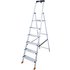 KRAUSE Stufen-Stehleiter »MONTO Sepuro«, 6 Sprossen, Aluminium - silberfarben