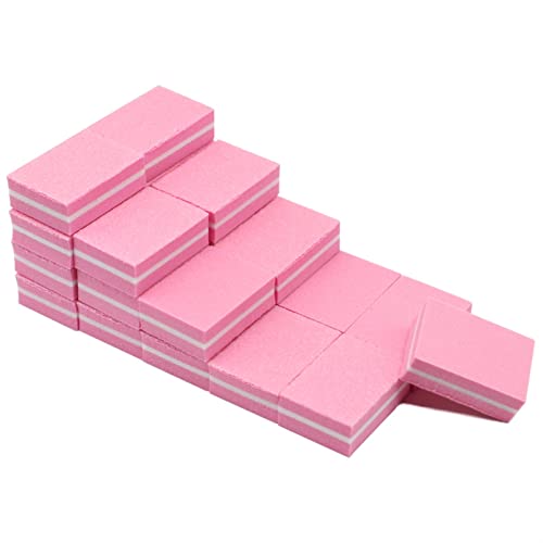 RHAIYAN 50 stücke mini rosa nagel fahl puffer sponge lime a ackle professionell 100/180 grit 2 seite manicure tool sandpapier kleiner cube design Specific