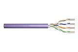 DIGITUS 305 m Cat 6 Netzwerkkabel - U-UTP Simplex - BauPVO Eca - PVC Mantel - 250 MHz Kupfer AWG 24/1 - PoE Kompatibel - LAN Kabel Verlegekabel Ethernet Kabel - Violett