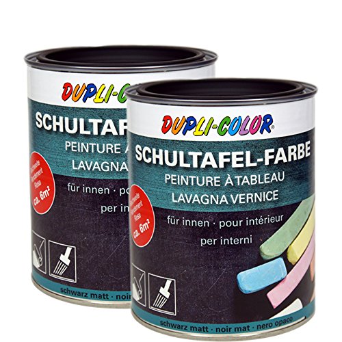 DUPLI_bundle 2X Dupli-Color Schultafellack schwarz Effektspray Tafellack 750ml 368110