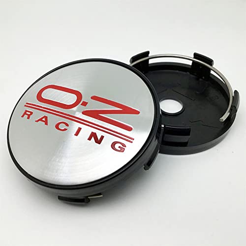 4 Stück Nabendeckel Radnabendeckel für OZ Racing 60mm, Radnabenkappen Radnabenabdeckung Wasserdicht Staubdicht Felgendeckel mit Logo,B-60mm