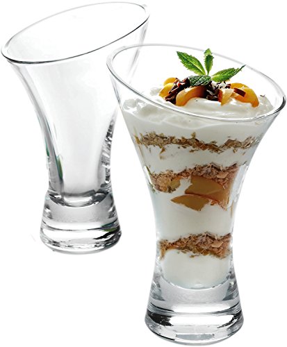 batania 6 x Eisbecher/Für große Eis-Becher mit Früchten, Milchshakes oder Eiskaffee/Dessertschale | 350 ml