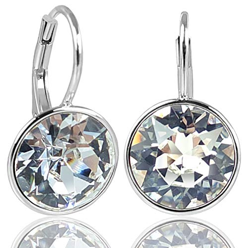 NOBEL SCHMUCK Ohrringe mit Kristallen von Swarovski® 925 Sterling Silber - schlicht modern