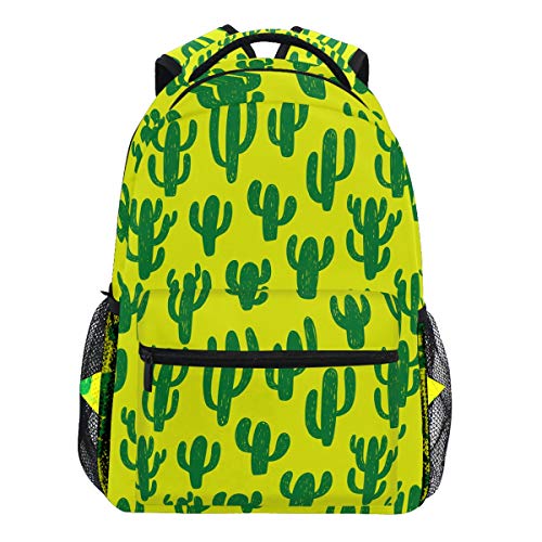 Oarencol Rucksack mit tropischem Kaktusblüten, für Damen, Herren, Mädchen, Jungen