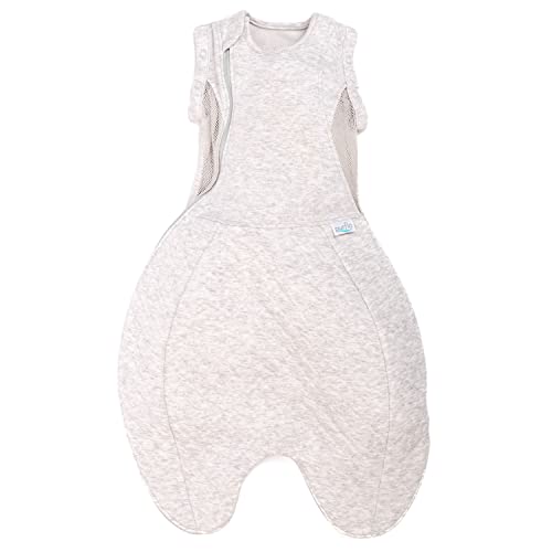Purflo Schlafsack für Neugeborene, 2.5 Tog, Schlafsack für alle Jahreszeiten, 0–4 Monate, atmungsaktiver Schlafsack für Neugeborene, der mit Ihrem Baby wächst, Hüftgesund, minimales Grau