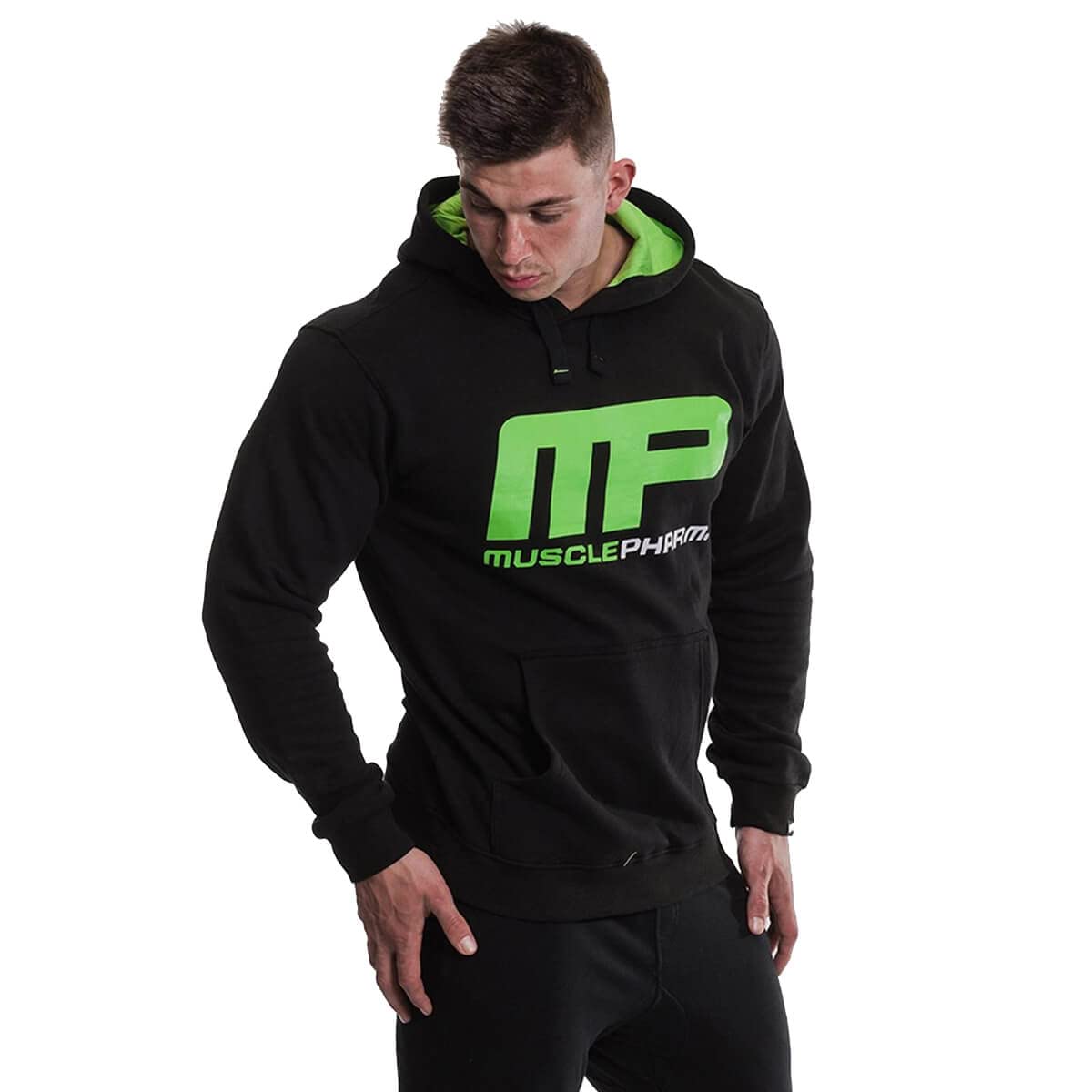 Muscle Pharm Herren Textilbekleidung Full Zip Hoody, Green, S, MPSWT447