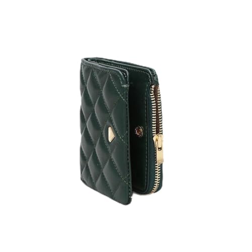 GHQYP Brieftasche mit horizontalem Reißverschluss für Damen, kurz, faltbar, weiches Rindsleder, hundert, multifunktionale Geldbörse, Kartenetui, All-in-One-Kupplung