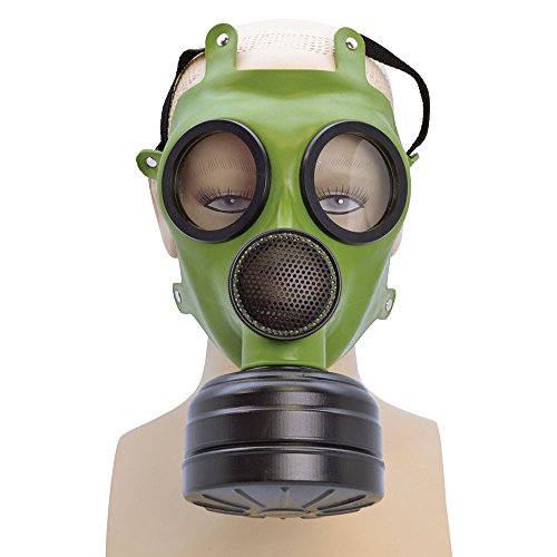 Bristol Novelty BA1313 Realistische Gasmaske für Kostüm, Unisex-Erwachsene, Einheitsgröße