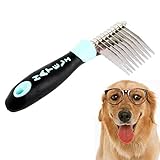 JSANSUI Hundebürste Pet Dematting Fur Rake Comb Pinsel-Werkzeug, Tresor Grooming Zubehör for Hunde langhaarigen Katzen Kaninchen Pferde (Baby-Blau) (Color : Baby Blue)