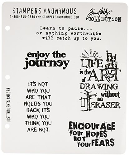 Just Thoughts Tim Holtz Cling Rubber Stamp Set CMS-078
