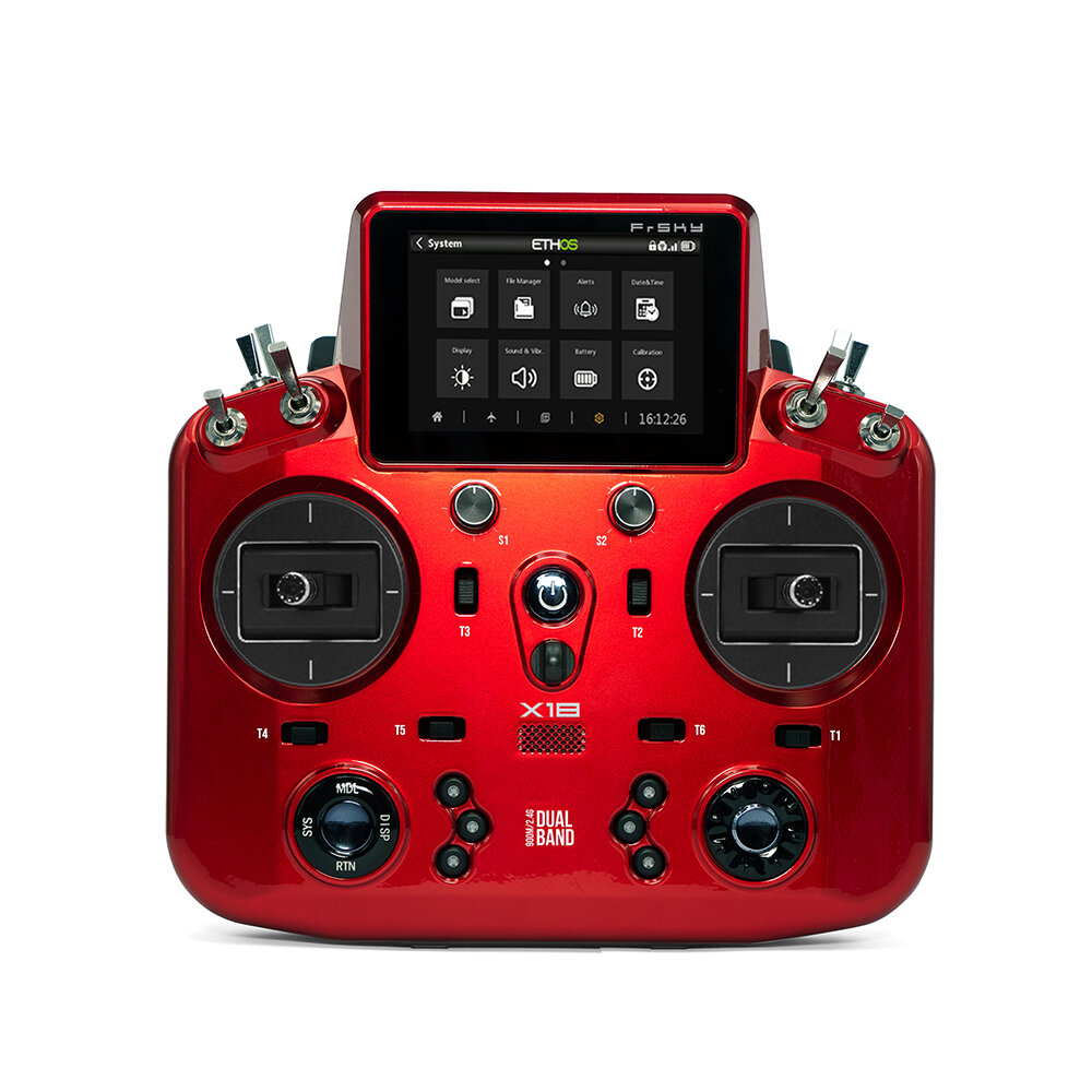 FrSky TANDEM X18 Transparent Red Radio Controller TD-ISRM RF Module Transmitter Internal 900MHz / 2.4GHz Dual-Band & Ext