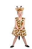 Kostüm Giraffen Mädchen Lena Kleid Haarreif Tierkostüm Fasching Giraffe (98/104)