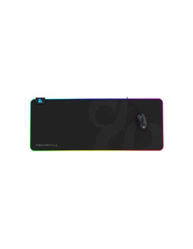 Newskill Nemesis V2, Gaming-Mauspad XL, RGB-Hintergrundbeleuchtung, 7 Farbspektren, 3 Lichteffekte, Naturkautschuk-Basis, schwarz