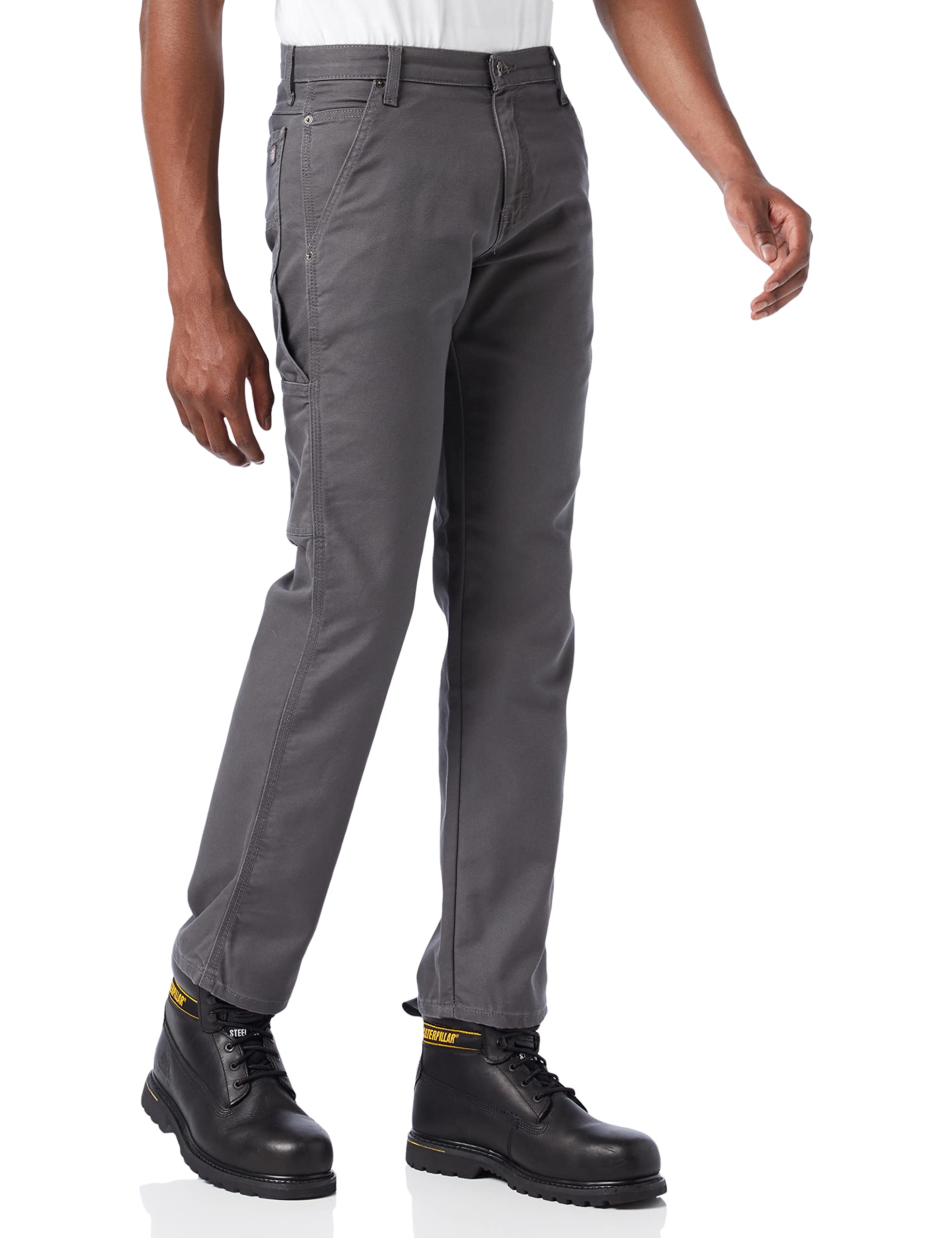 Dickies - Trousers for Men, Duck Carpenter Pants, Regular Fit, Stone Wash Grey, 30W
