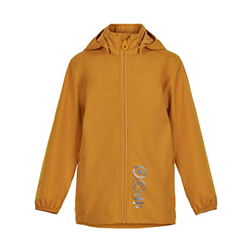 MINYMO Unisex-Child Softshell Shell Jacket, Golden Orange, 128