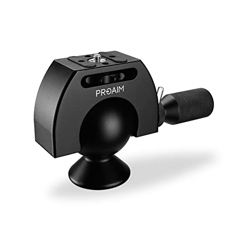 PROAIM Superball Kamerastativ Kugelkopf für Fotografie | für DSLR & DSLM Kameras | Einstellbereich: ca. 240° | Bietet Traglast bis zu 10kg (BH-SPBL-01)