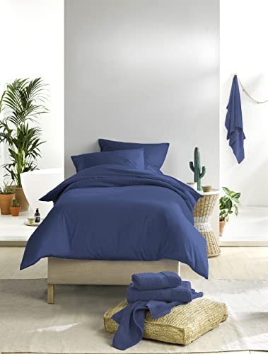 Olivia Bettwäscheset für Einzelbett, Satin, einfarbig, 140 x 200 cm + 1 Kissenbezug