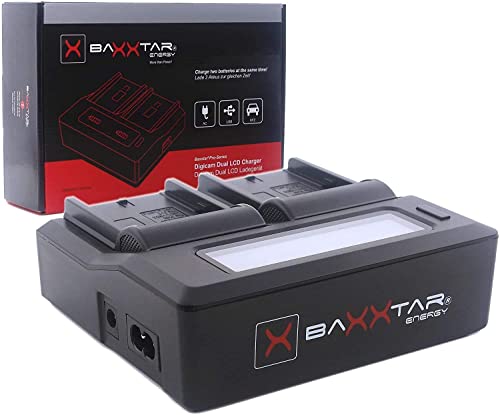 Baxxtar PRO Ladegerät EN-EL15 EN-EL15b EN-EL15c LCD Dual - Kompatibel mit Akku Nikon EN-EL15 EN-EL15b EN-EL15c