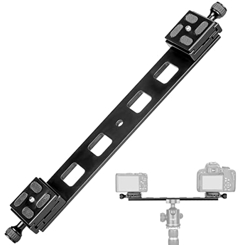 Koolehaoda 300 mm Schiene Nodal Slide Aluminiumlegierung Schnellwechselplatte Klemmhalterung Kompatibel Arca Swiss für DSLR-Kamera, Stativ, Kugelkopf