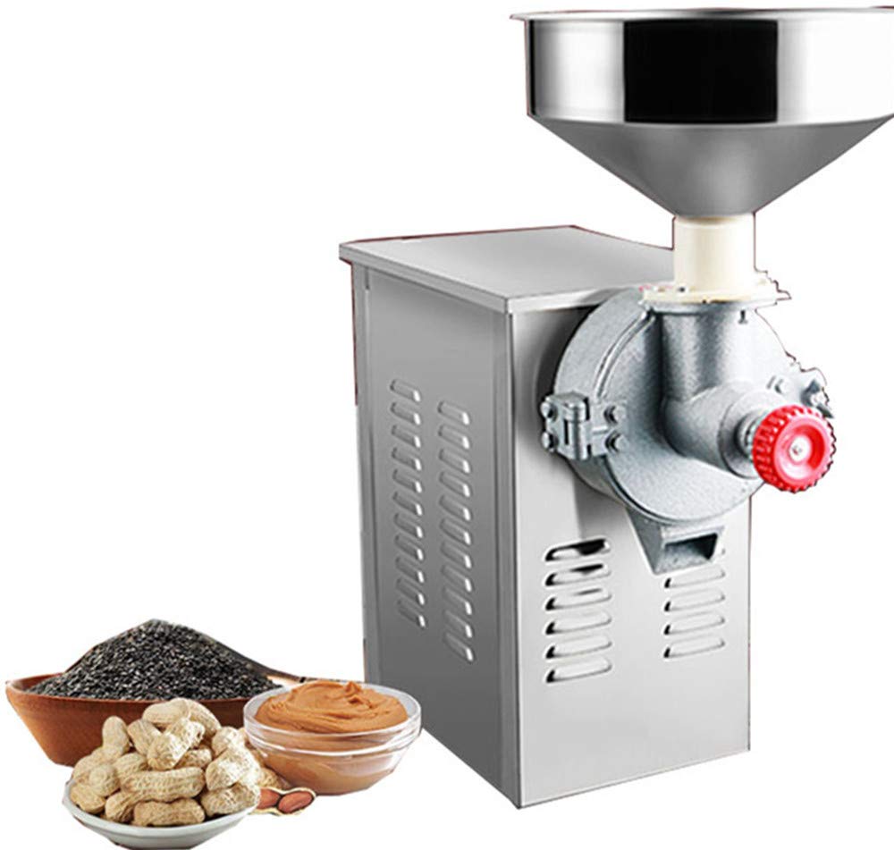 NEWTRY Kommerzielle Erdnussbutter-Maschine, trockene Edelstahl-Sesam-Paste, Maschine, Miniatur-Haushalt, automatische Mahlmaschine