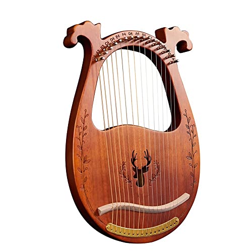 UNbit 16-saitige hölzerne Leier Harfe Resonanzkasten Saiteninstrument & Stimmhammer Harfe Leier Leier Harfe for Anfänger Harfe (Color : 3)