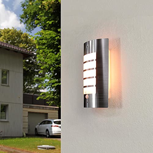 Moderne Wandlampe mit Bewegungsmelder IP44 Edelstahl Hauseingang Lampe Außen Haustür Terrasse