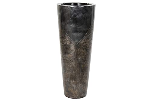 DT JR-171851 Vase, Glasfaser, Schwarz, 36,5 x 90,5 cm