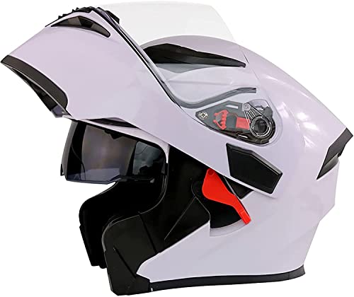 Motorradhelm Klapphelme,Integralhelm Motorradabsturzmodulte Helm ECE Genehmigte Motorradhelm Mit Sonnenblende,Modularer Motorrad Helm Aus ABS-Material,Zertifiziert DOT/ECE